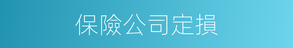 保險公司定損的同義詞