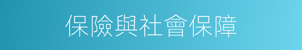 保險與社會保障的同義詞