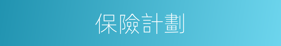 保險計劃的同義詞