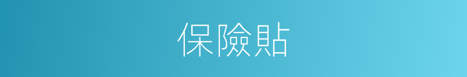 保險貼的同義詞