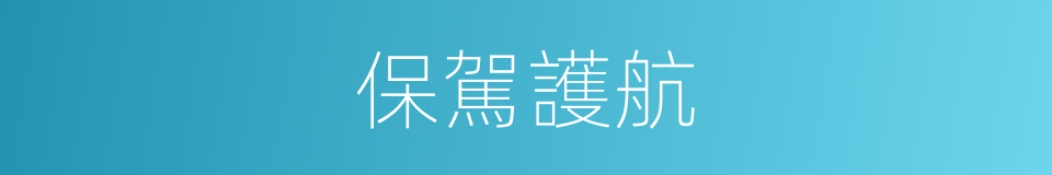 保駕護航的意思