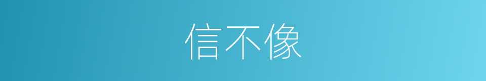 信不像的同义词