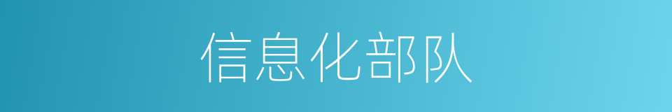 信息化部队的同义词