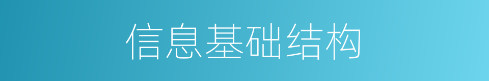 信息基础结构的同义词