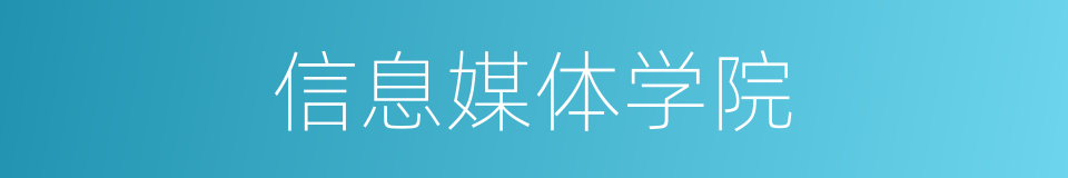 信息媒体学院的同义词