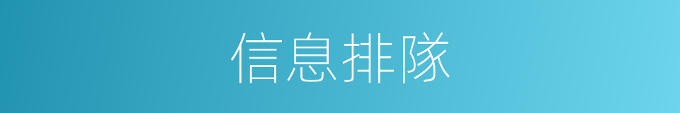 信息排隊的同義詞