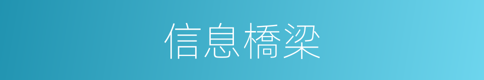 信息橋梁的同義詞