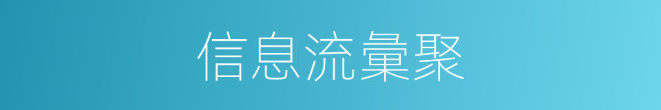 信息流彙聚的同義詞