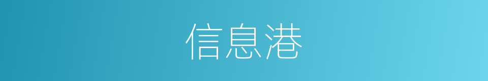 信息港的意思