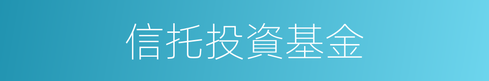 信托投資基金的同義詞