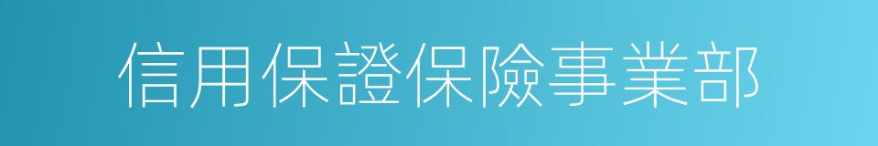 信用保證保險事業部的同義詞