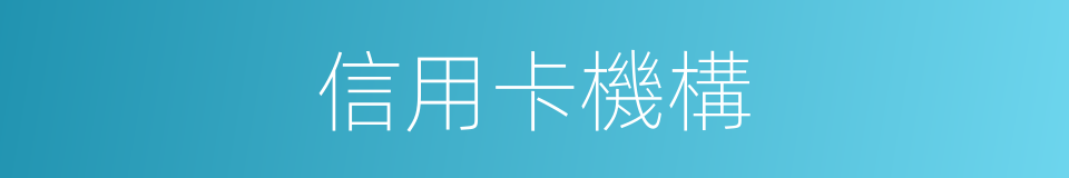 信用卡機構的同義詞