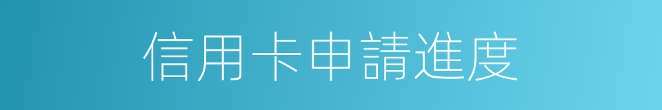 信用卡申請進度的同義詞