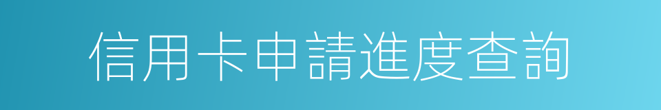 信用卡申請進度查詢的同義詞