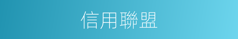 信用聯盟的同義詞