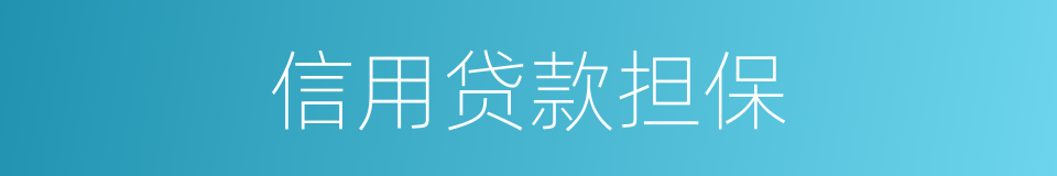 信用贷款担保的同义词