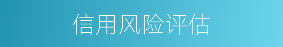 信用风险评估的同义词