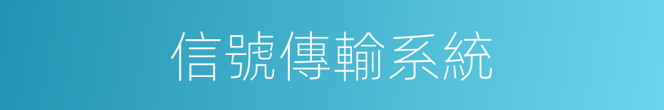 信號傳輸系統的同義詞