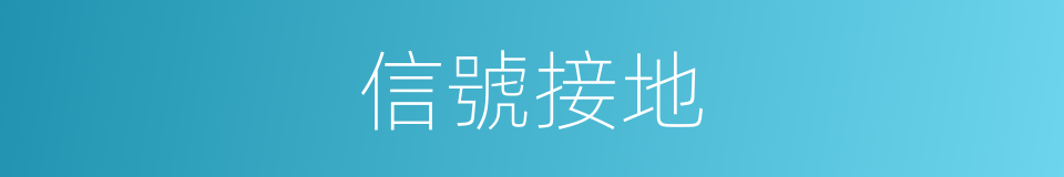 信號接地的同義詞