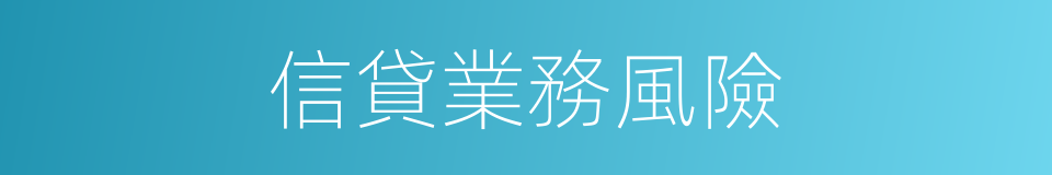 信貸業務風險的同義詞