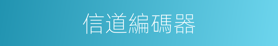 信道編碼器的同義詞