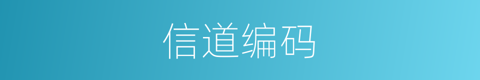 信道编码的同义词