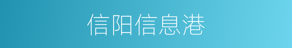 信阳信息港的同义词