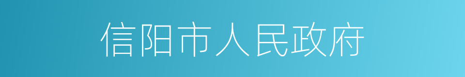 信阳市人民政府的同义词