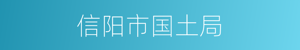 信阳市国土局的同义词
