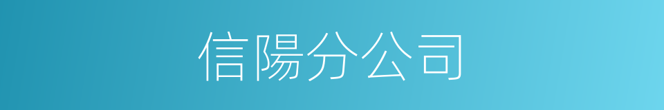 信陽分公司的同義詞