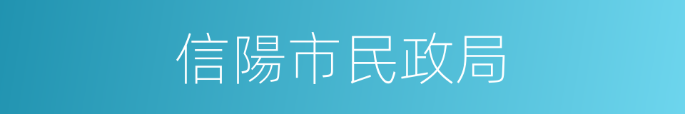 信陽市民政局的同義詞