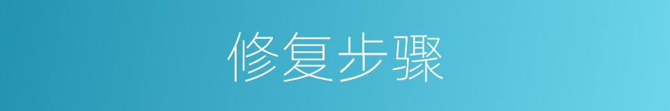 修复步骤的同义词