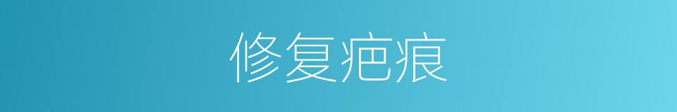 修复疤痕的同义词