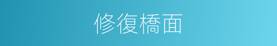 修復橋面的同義詞