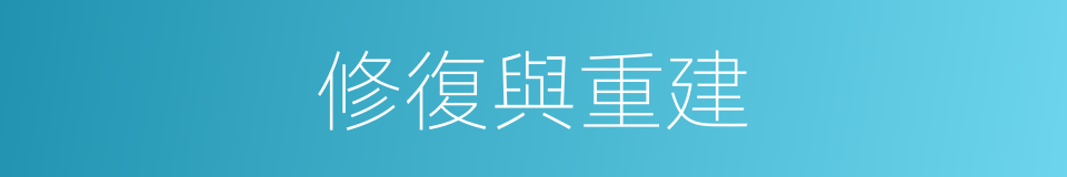 修復與重建的同義詞