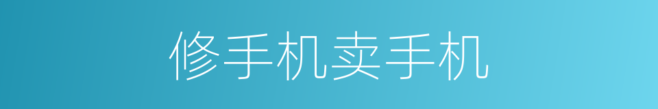 修手机卖手机的同义词