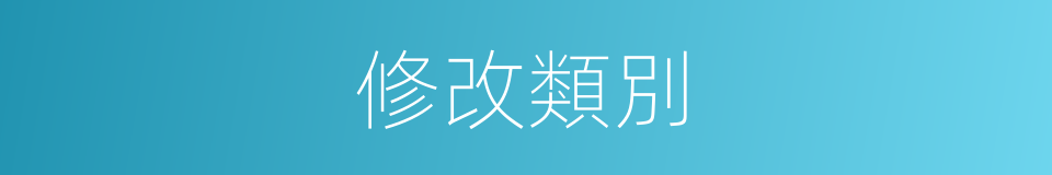 修改類別的同義詞