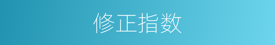 修正指数的同义词