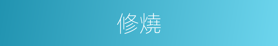 修燒的同義詞