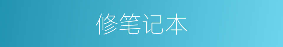 修笔记本的同义词