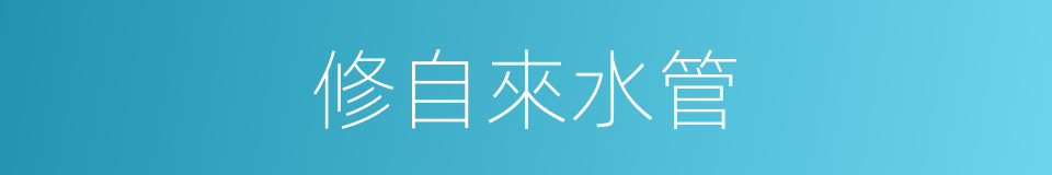 修自來水管的同義詞