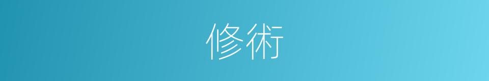 修術的意思