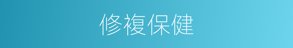修複保健的同义词