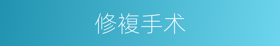 修複手术的同义词