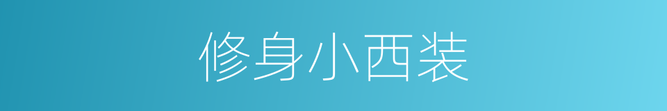 修身小西装的同义词