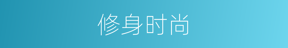 修身时尚的同义词