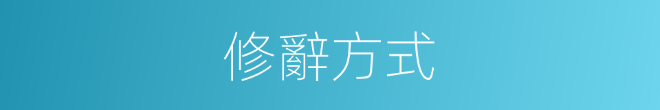 修辭方式的同義詞