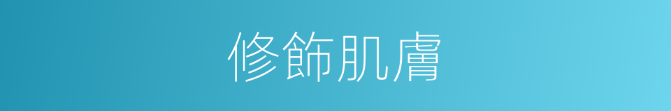 修飾肌膚的同義詞