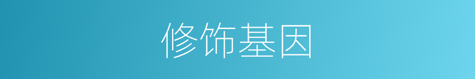 修饰基因的同义词