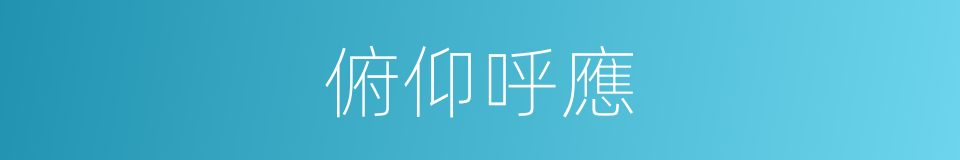 俯仰呼應的同義詞